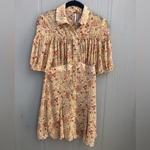 Free People Floral Mini Dress
